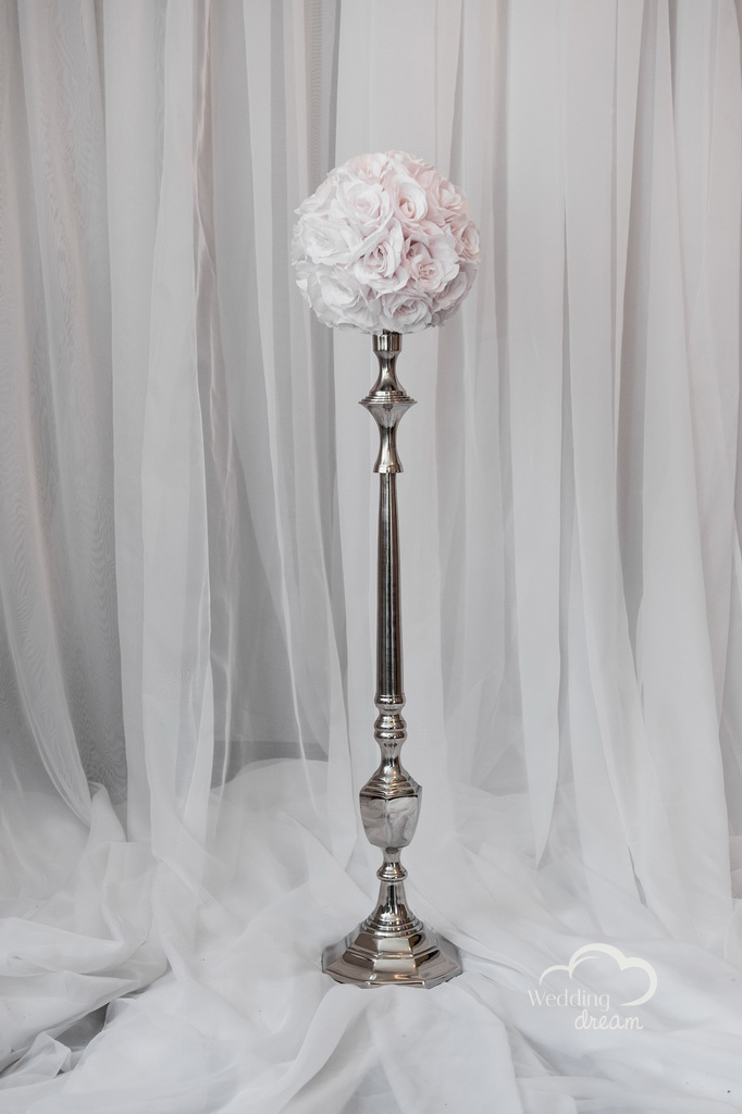 Tall Silver Candelabra Stands