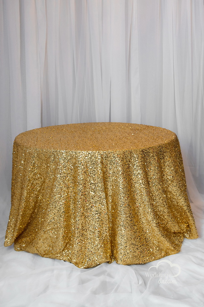 Gold Sequins Table Cloth